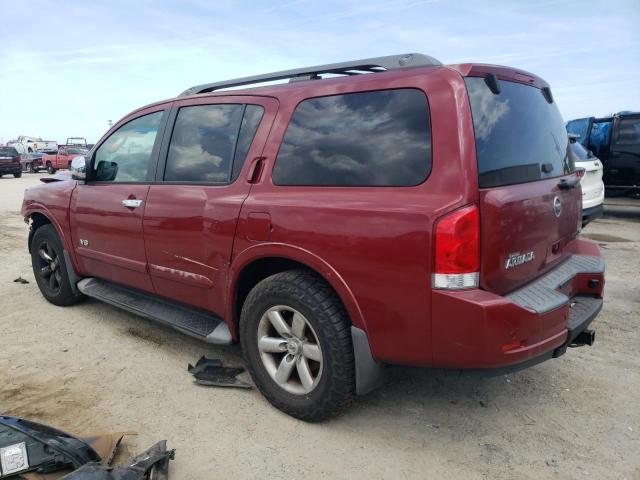 5N1BA08D88N629139 - 2008 NISSAN ARMADA SE RED photo 2