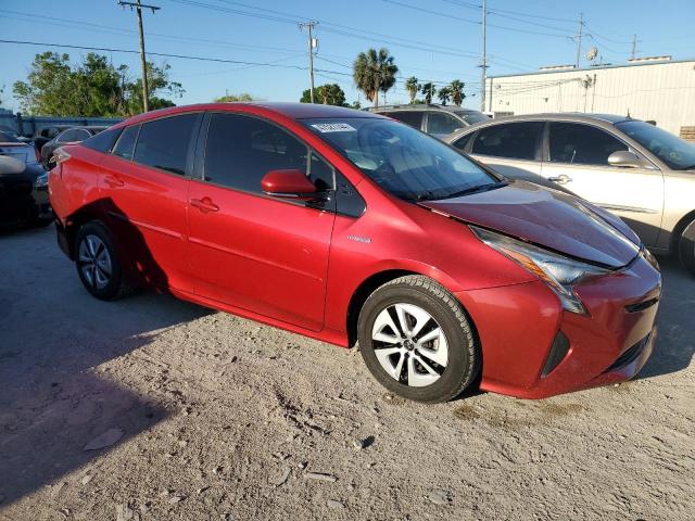 JTDKARFU4H3528056 - 2017 TOYOTA PRIUS RED photo 4