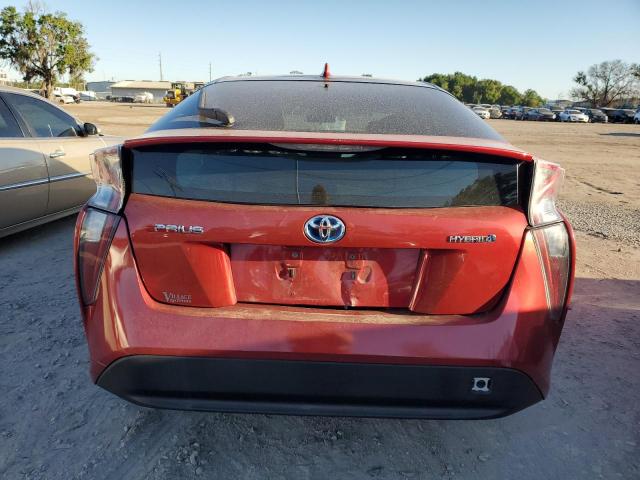 JTDKARFU4H3528056 - 2017 TOYOTA PRIUS RED photo 6