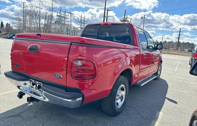 1FTRW07L81KC60979 - 2001 FORD F150 SUPERCREW RED photo 4