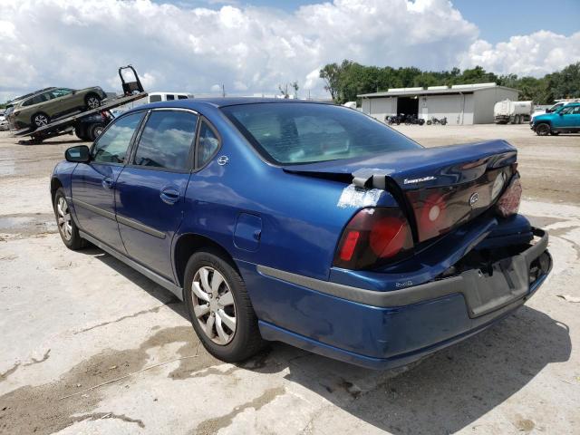 2G1WF52E749453633 - 2004 CHEVROLET IMPALA BLUE photo 2