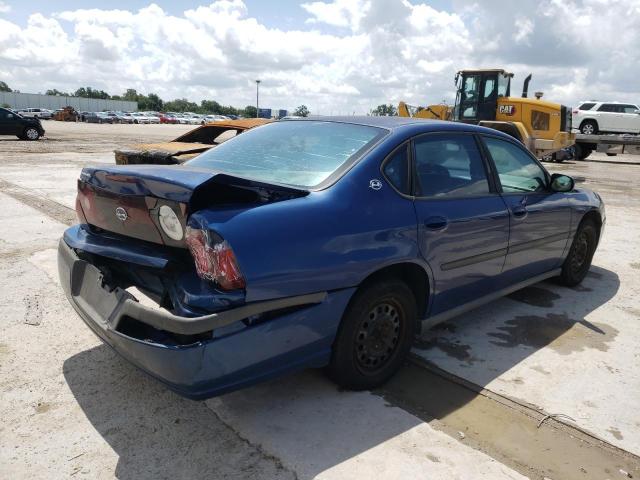 2G1WF52E749453633 - 2004 CHEVROLET IMPALA BLUE photo 3