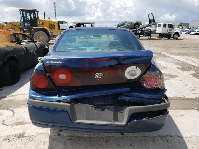 2G1WF52E749453633 - 2004 CHEVROLET IMPALA BLUE photo 6