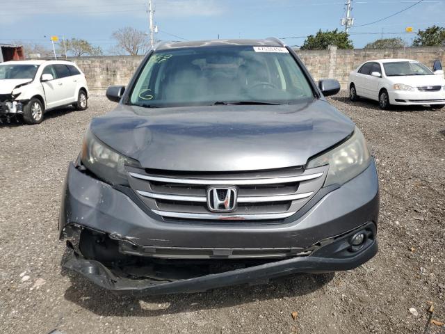 2HKRM3H76EH500754 - 2014 HONDA CR-V EXL GRAY photo 5