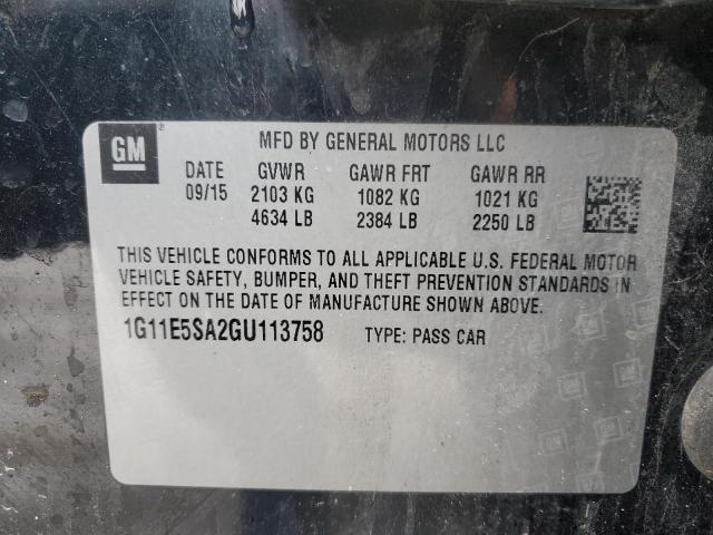 1G11E5SA2GU113758 - 2016 CHEVROLET MALIBU LIM LTZ 黑色 照片 13