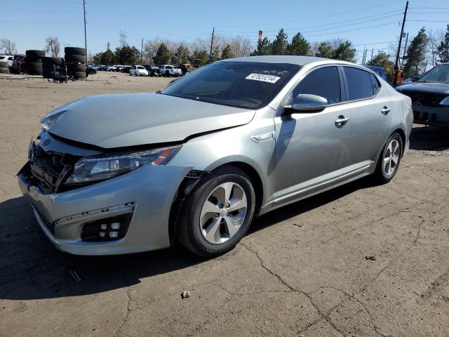 KNAGM4AD4E5068255 - 2014 KIA OPTIMA HYBRID GRAY photo 1