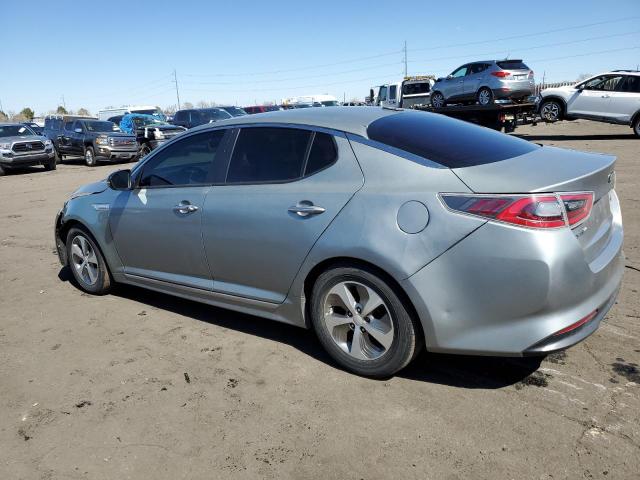 KNAGM4AD4E5068255 - 2014 KIA OPTIMA HYBRID GRAY photo 2