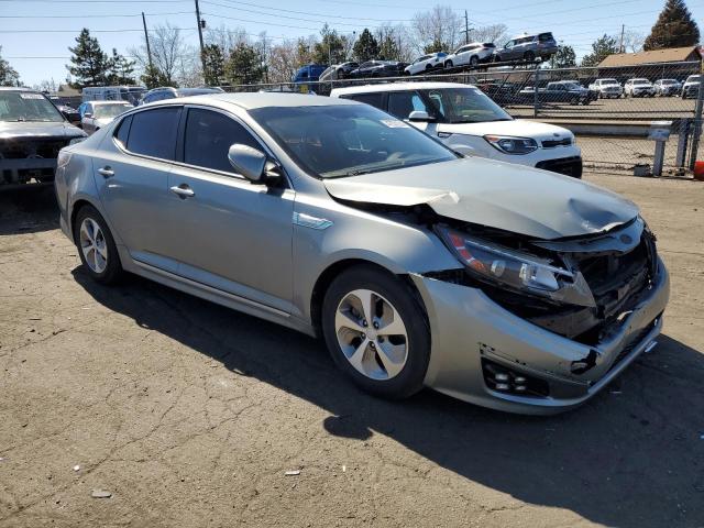 KNAGM4AD4E5068255 - 2014 KIA OPTIMA HYBRID GRAY photo 4