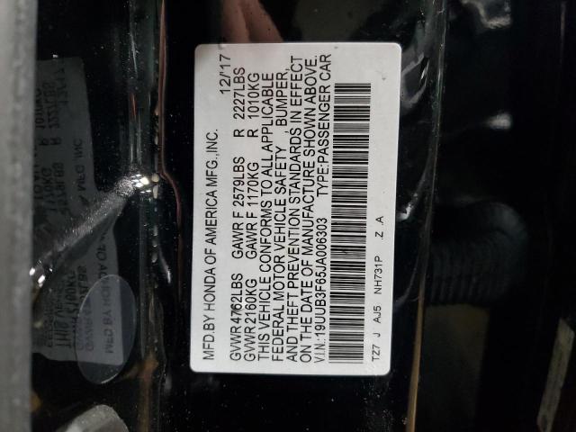 19UUB3F65JA006303 - 2018 ACURA TLX TECH+A შავი ფოტო 12