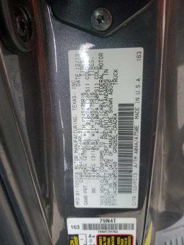 5TFTU4GN0EX055248 - 2014 TOYOTA TACOMA PRERUNNER ACCESS CAB GRAY photo 13