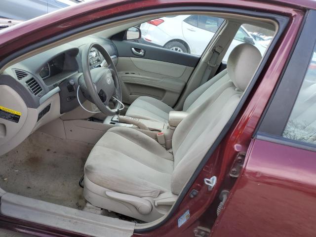 5NPET46C08H390232 - 2008 HYUNDAI SONATA GLS MAROON photo 7