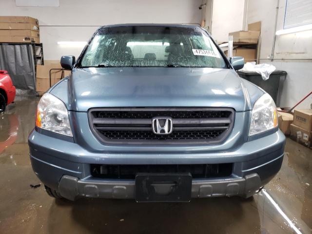 5FNYF18575B047641 - 2005 HONDA PILOT EXL BLUE photo 5