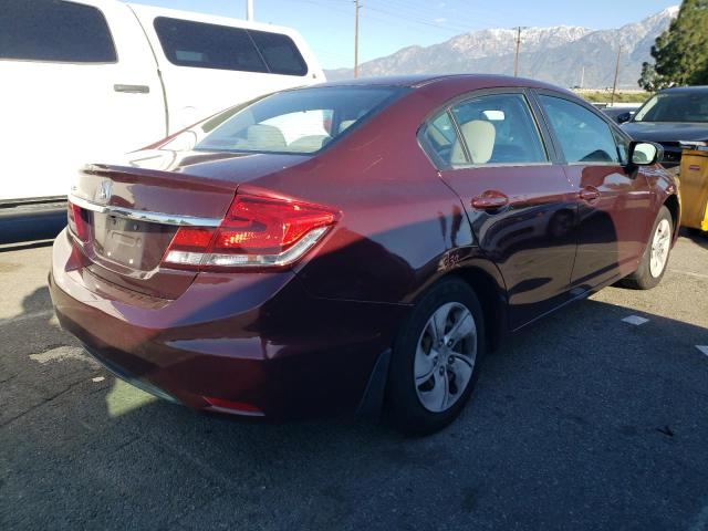 19XFB2F58EE213392 - 2014 HONDA CIVIC LX BURGUNDY photo 3