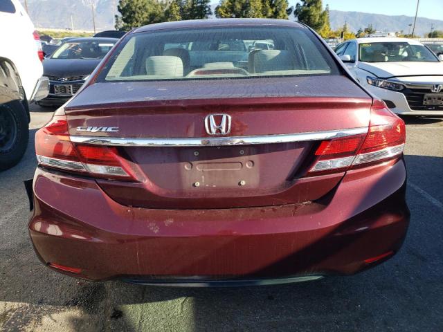 19XFB2F58EE213392 - 2014 HONDA CIVIC LX BURGUNDY photo 6