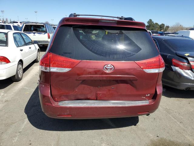 5TDKK3DC9CS279085 - 2012 TOYOTA SIENNA LE BURGUNDY photo 6