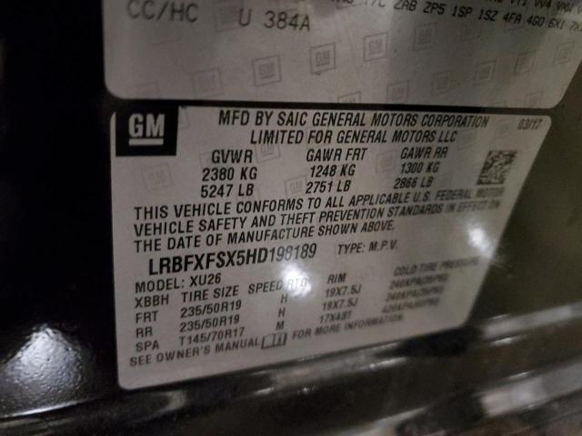 LRBFXFSX5HD198189 - 2017 BUICK ENVISION PREMIUM II Qara foto 13