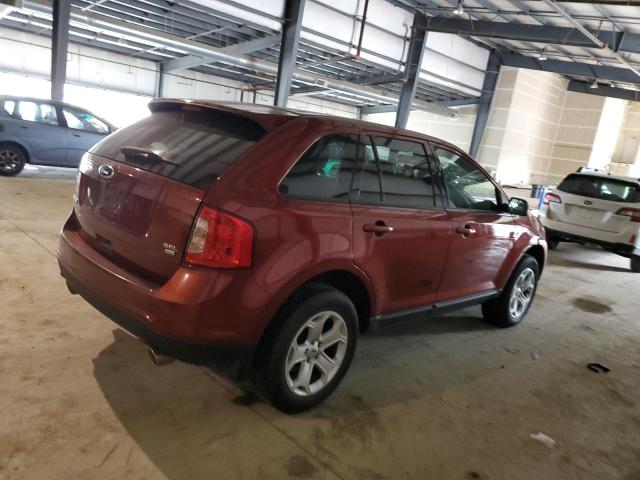 2FMDK4JC7EBB40074 - 2014 FORD EDGE SEL BURGUNDY photo 3