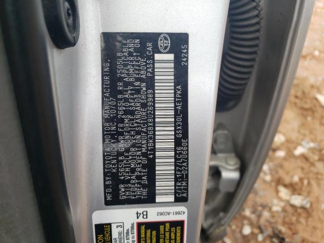 4T1BK36BX8U269989 - 2008 TOYOTA AVALON XL SILVER photo 12