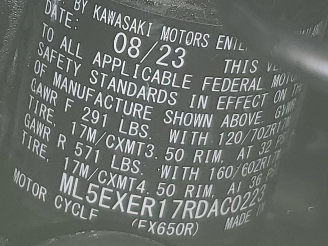 ML5EXER17RDAC0223 - 2024 KAWASAKI EX650 R 双色 照片 9