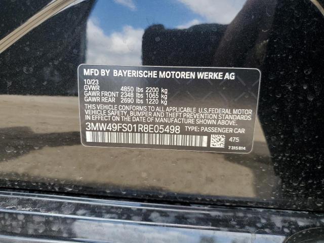 3MW49FS01R8E05498 - 2024 BMW M340I BLACK photo 12