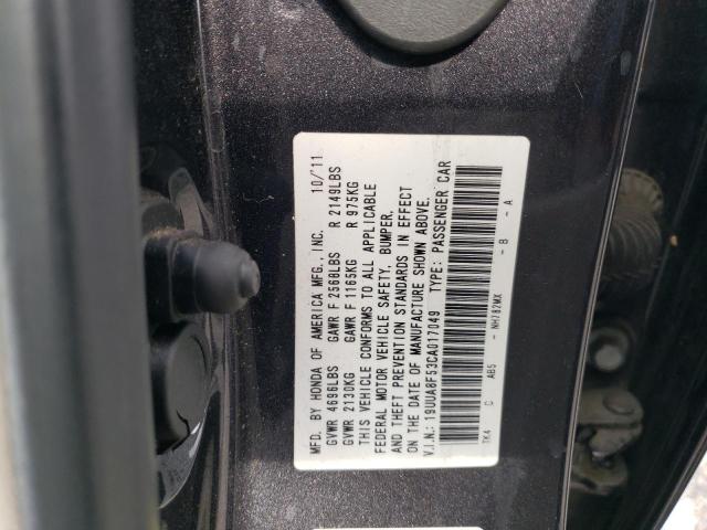 19UUA8F53CA017049 - 2012 ACURA TL BLACK photo 12