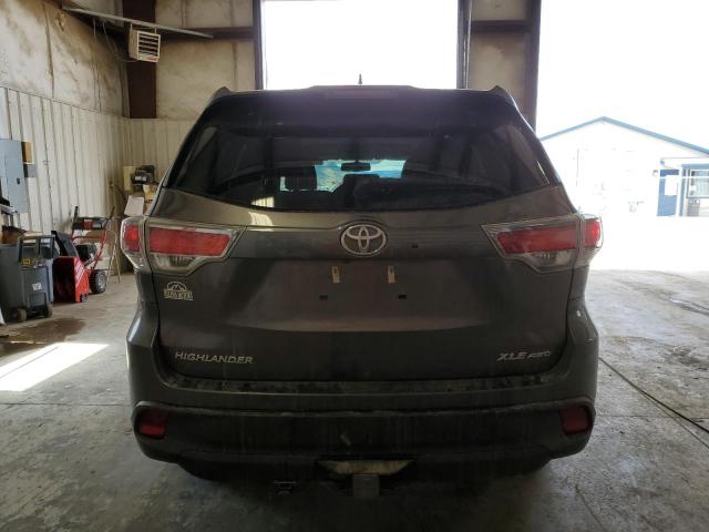 5TDJKRFH1GS272130 - 2016 TOYOTA HIGHLANDER XLE CHARCOAL photo 6
