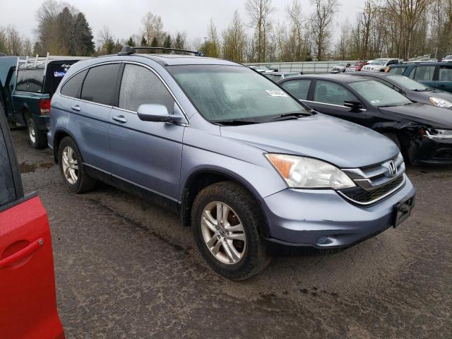 5J6RE4H75AL102566 - 2010 HONDA CR-V EXL BLUE photo 4