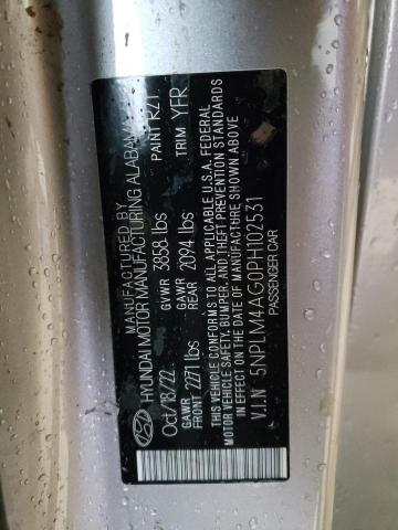 5NPLM4AG0PH102531 - 2023 HYUNDAI ELANTRA SEL SILVER photo 13