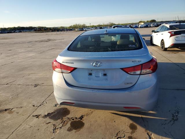 KMHDH4AE8DU734858 - 2013 HYUNDAI ELANTRA GLS BLUE photo 6