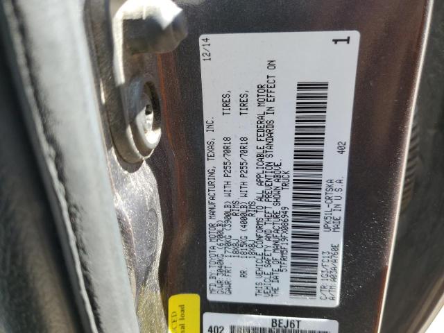 5TFRM5F19FX086949 - 2015 TOYOTA TUNDRA DOUBLE CAB SR/SR5 GRAY photo 12