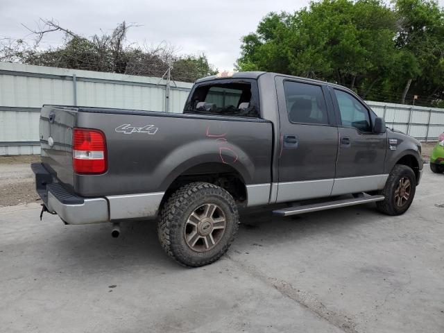 1FTRW14W36FA50472 - 2006 FORD F150 SUPERCREW GRAY photo 3