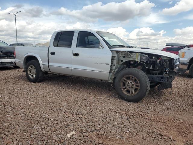 1B7HL48X52S636956 - 2002 DODGE DAKOTA QUAD SLT SILVER photo 4