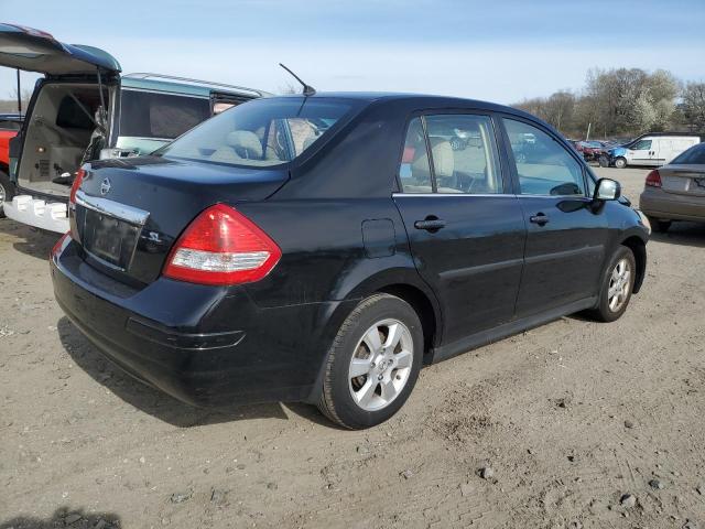 3N1BC11E08L446392 - 2008 NISSAN VERSA S BLACK photo 3