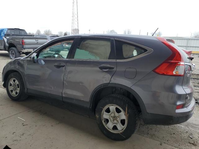 5J6RM4H33FL039748 - 2015 HONDA CR-V LX GRAY photo 2