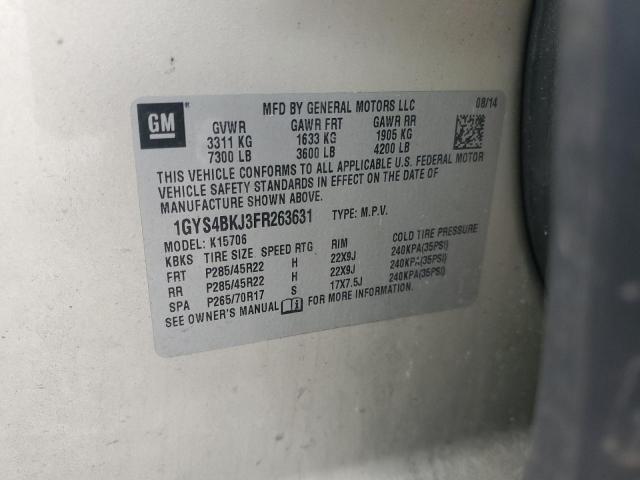 1GYS4BKJ3FR263631 - 2015 CADILLAC ESCALADE LUXURY BEIGE photo 13