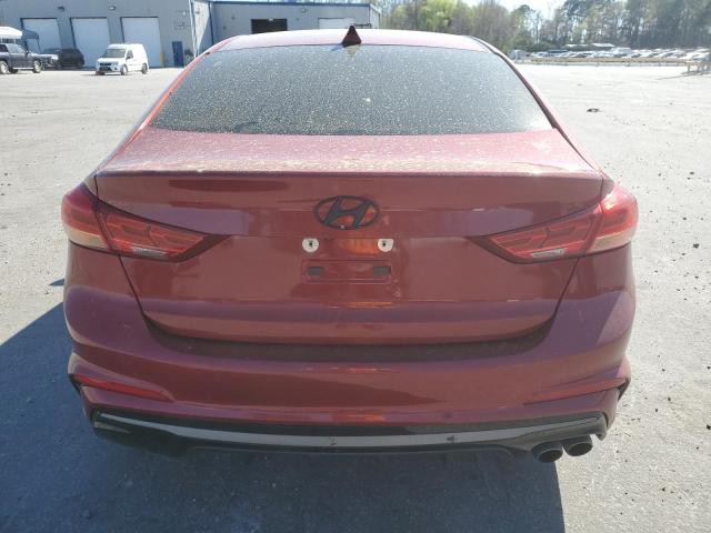 KMHD04LB6HU339318 - 2017 HYUNDAI ELANTRA SPORT RED photo 6