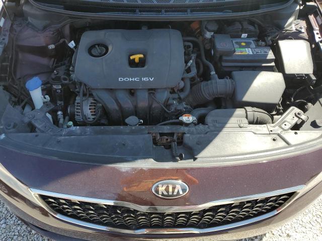 3KPFK4A78HE047352 - 2017 KIA FORTE LX BURGUNDY photo 11