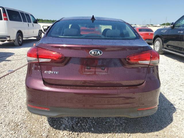 3KPFK4A78HE047352 - 2017 KIA FORTE LX BURGUNDY photo 6