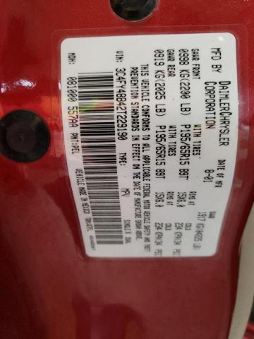 3C4FY48B42T229190 - 2002 CHRYSLER PT CRUISER CLASSIC 红色 照片 12