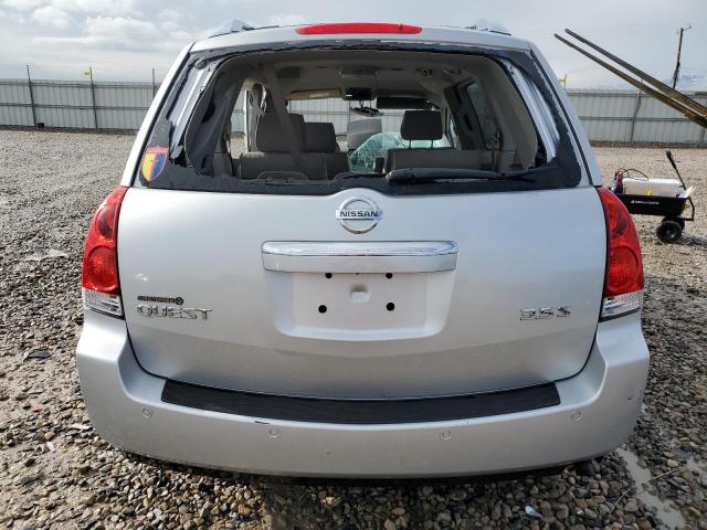 5N1BV28UX9N108571 - 2009 NISSAN QUEST S SILVER photo 6