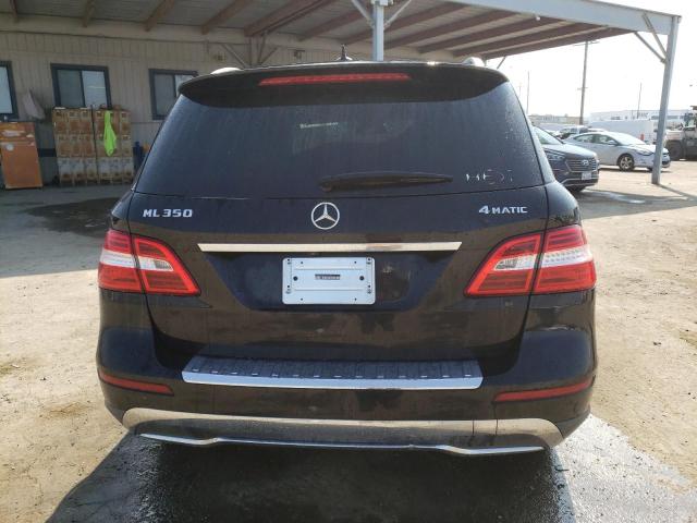 4JGDA5HB2CA014784 - 2012 MERCEDES-BENZ ML 350 4MATIC BLACK photo 6