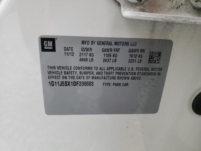 1G11J5SX1DF208683 - 2013 CHEVROLET MALIBU LTZ 白色 照片 13