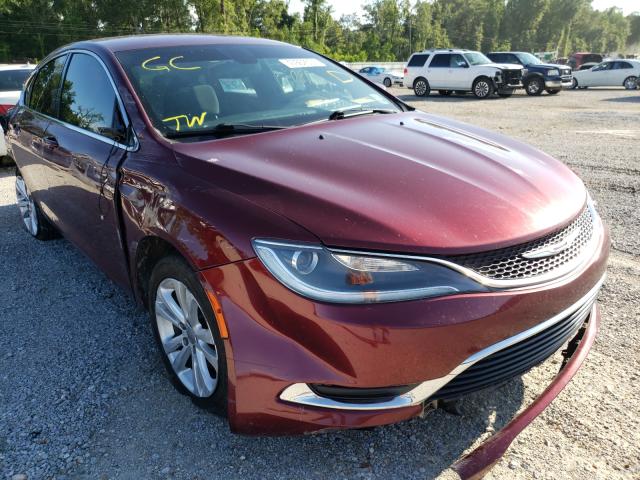 1C3CCCAB0FN748625 - 2015 CHRYSLER 200 LIMITED BURGUNDY photo 1