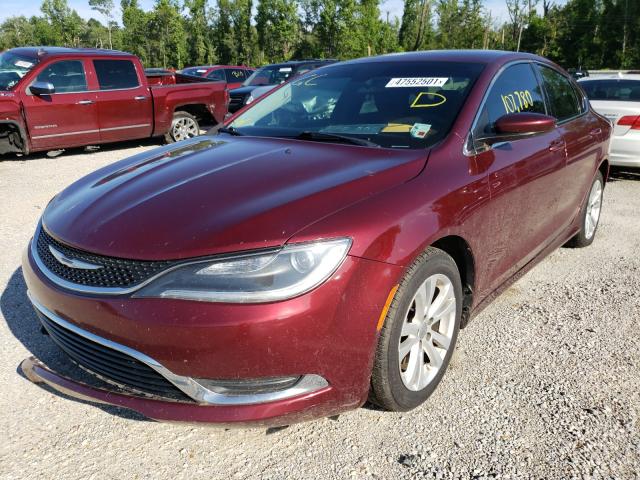 1C3CCCAB0FN748625 - 2015 CHRYSLER 200 LIMITED BURGUNDY photo 2