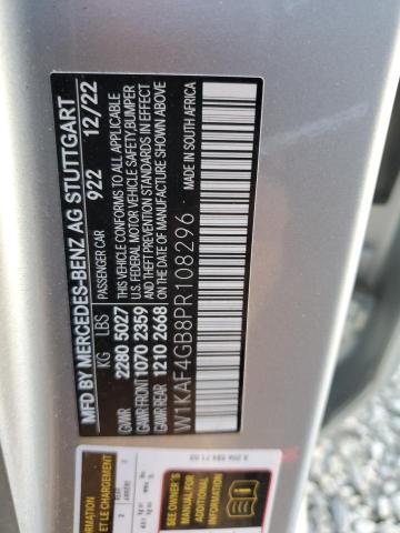 W1KAF4GB8PR108296 - 2023 MERCEDES-BENZ C 300 SILVER photo 12