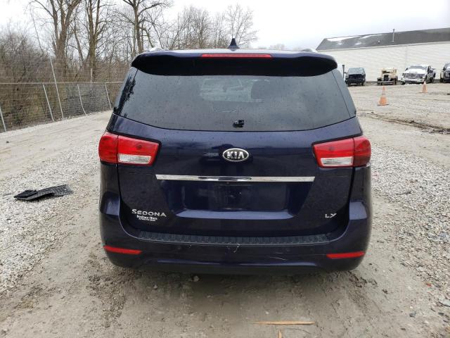 KNDMB5C11J6363211 - 2018 KIA SEDONA LX BLUE photo 6