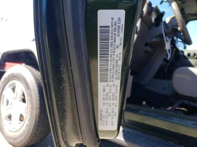 1J4FA24118L624626 - 2008 JEEP WRANGLER X GREEN photo 12