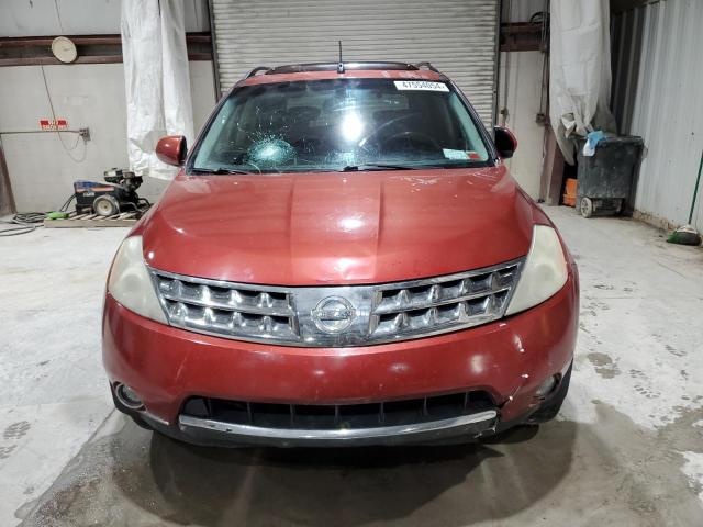 JN8AZ08T46W400663 - 2006 NISSAN MURANO SL MAROON photo 5