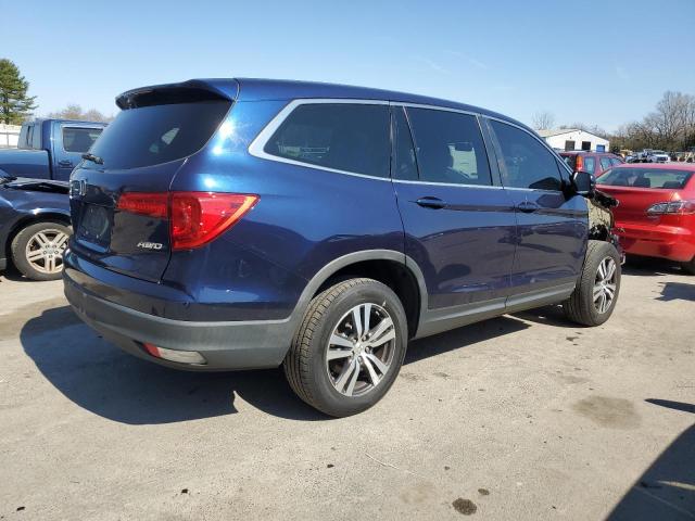 5FNYF6H32JB034253 - 2018 HONDA PILOT EXL EX BLUE photo 3