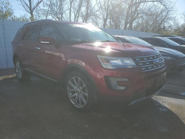 1FM5K8F89GGB79065 - 2016 FORD EXPLORER LIMITED BURGUNDY photo 4